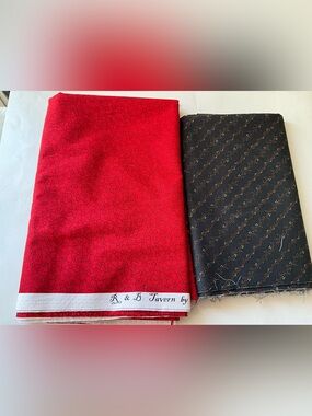 Quilting Sewing Crafts Fabric Lot Moda #9365 Marcus Bros #5343 Red Black Cotton